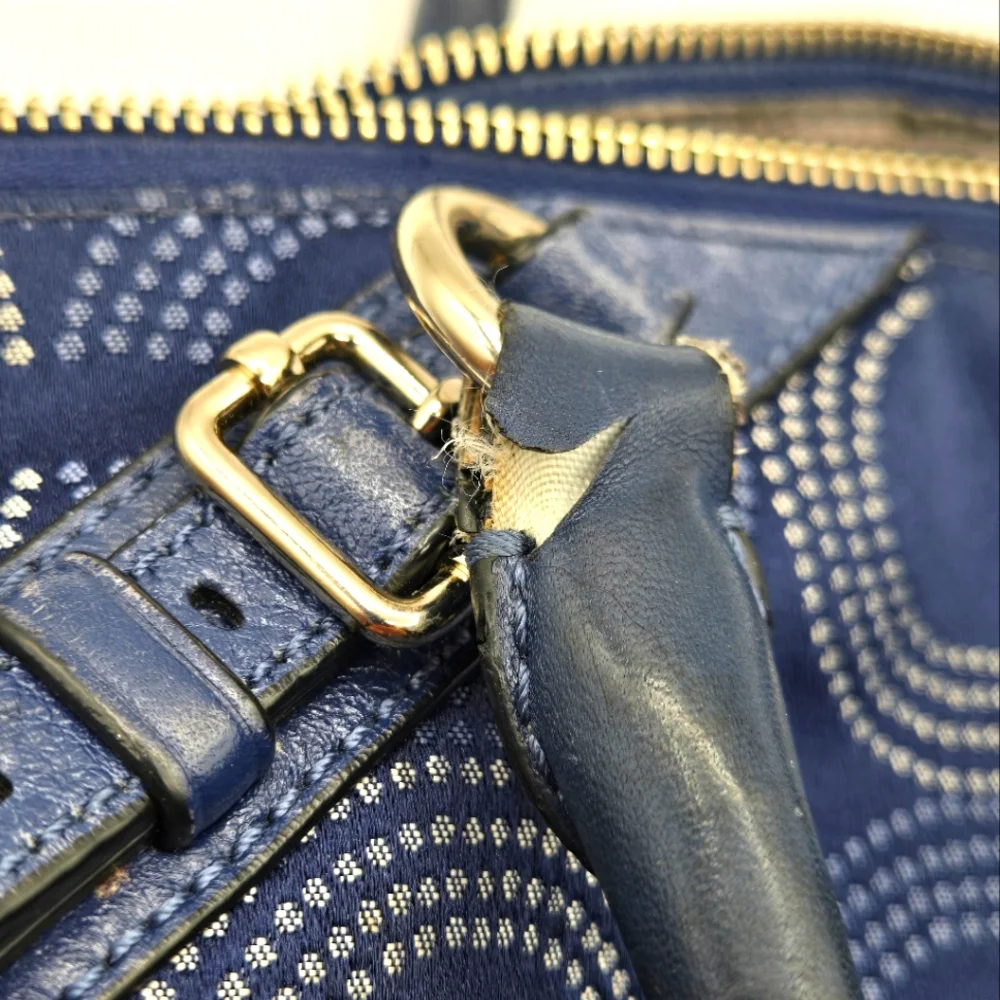 COACH Madison Sophia Satchel OP C Denim Blue Gold Hardware 2 Tags - Picture 15 of 15